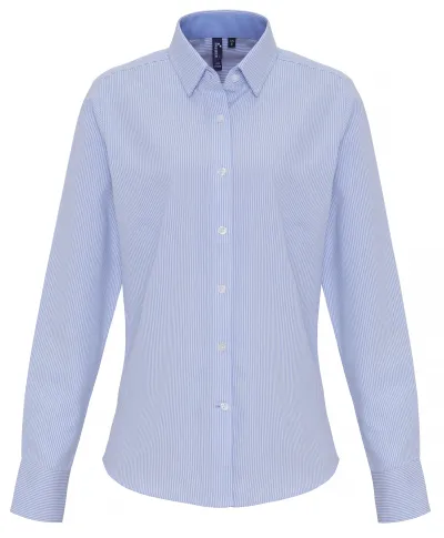 Ladies Oxford Stripes Lysblå Striper