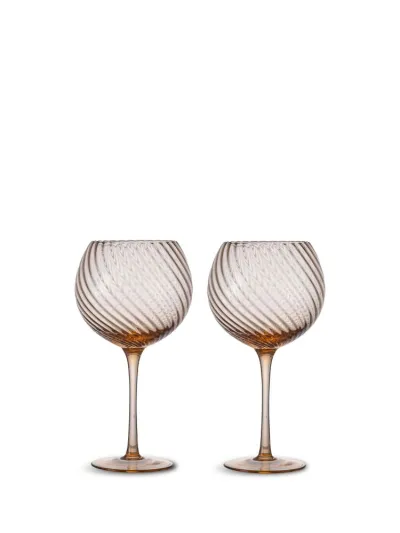 Wine glass Opacity 2pcs/set Peach