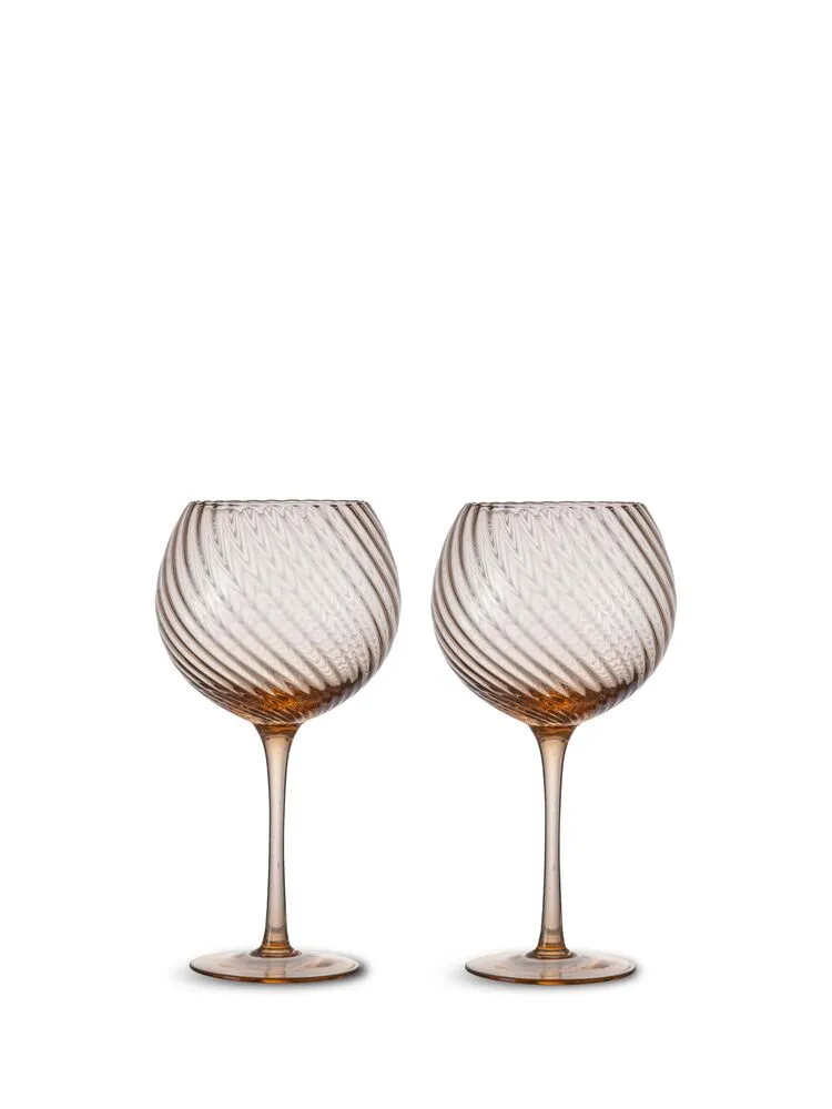 Wine glass Opacity 2pcs/set Peach