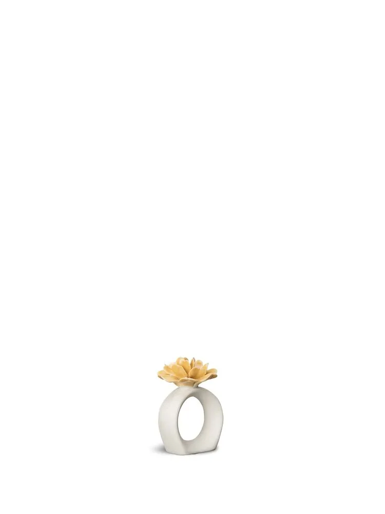 Napkin ring Water Lily (12) White/mustard