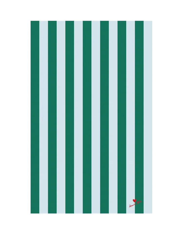 Table cloth Love Green/light blue