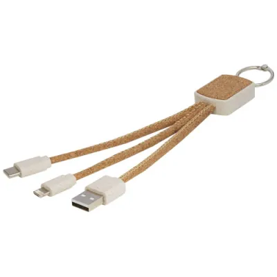 Bates 3-i-1 ladekabel i hvetehalm og kork