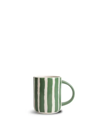 Mug Liz stripe Green/white