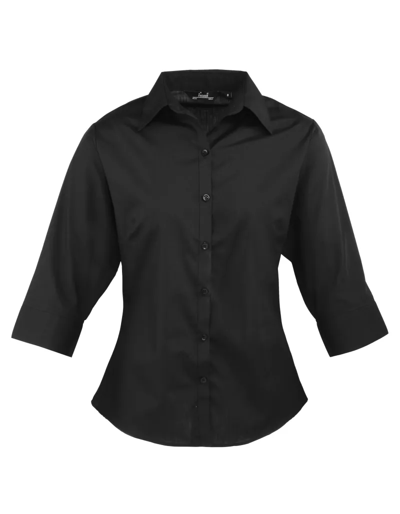 Women's Poplin 3/4 Sleeve