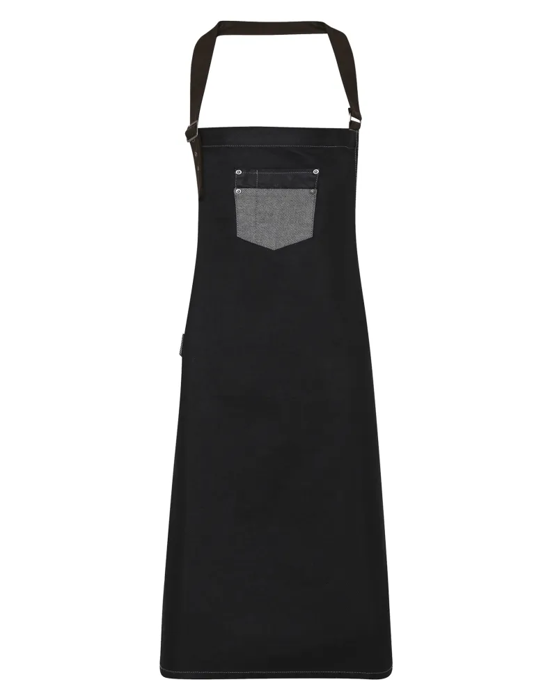Divison Bib Apron Sort Denim