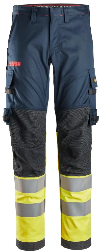 ProtecWork, Flammehemmende Arbeidsbukse med stretch, High-Vis klasse 1