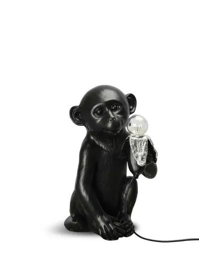 Lamp Banana monkey (1) Black/Silver