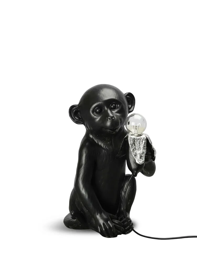Lamp Banana monkey (1) Black/Silver