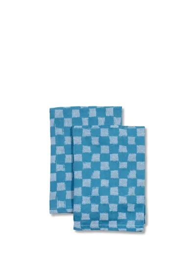 Cotton napkin Checki 2 pcs/set Blue