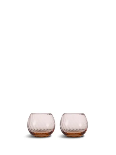 Water glass Opacity 2pcs/set Peach