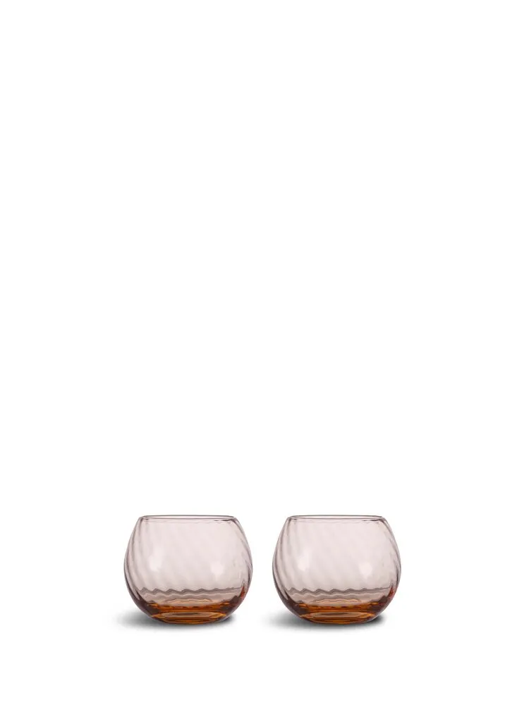 Water glass Opacity 2pcs/set Peach
