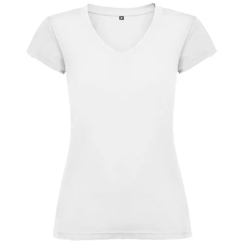 Victoria 155 g/m² kortermet t-skjorte med V-hals for dame