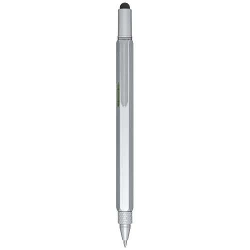 Dora multifunksjonell kulepenn av resirkulert aluminium (svart blekk)