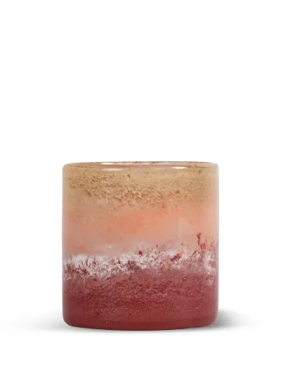 Candle holder Calore faded M (4) Pink/beige/bordea