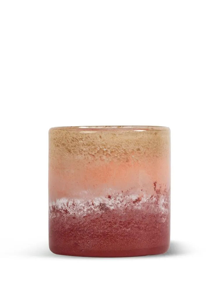 Candle holder Calore faded M (4) Pink/beige/bordea
