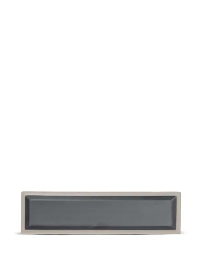 Long plate Fumiko (4) Beige/black