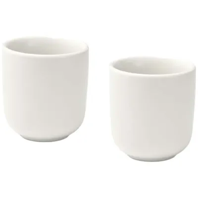 Male keramikk espressokopper 90 ml, sett med 2, matt overflate