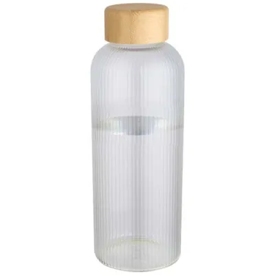 Mirage enkeltvegget borosilikat glassflaske med bambuslokk, 650 ml