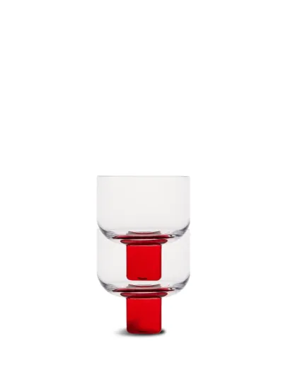 Glass Victoria 2pcs/set (6) Clear/red