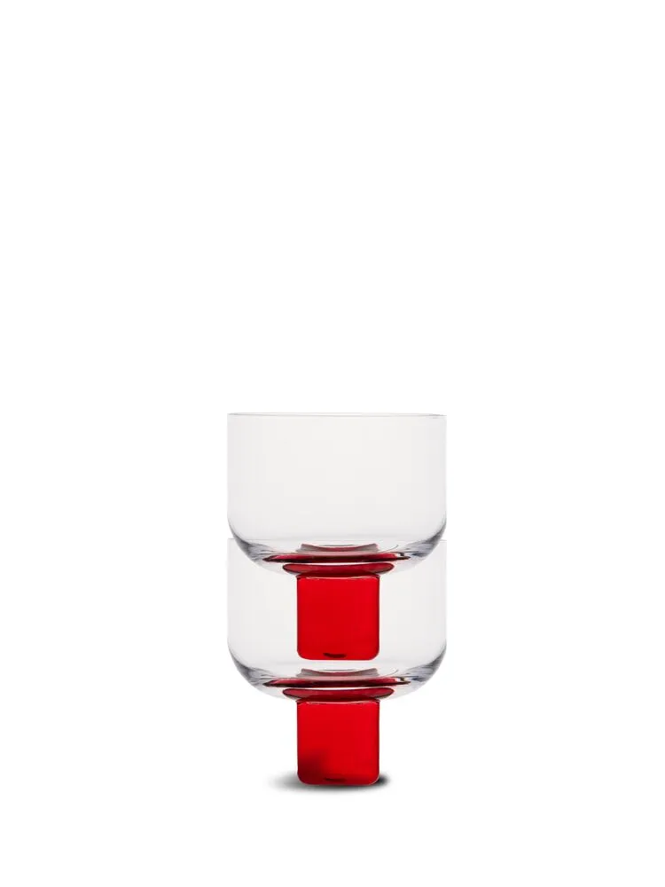 Glass Victoria 2pcs/set (6) Clear/red