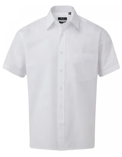 Men's Poplin S/S Hvit 23.0