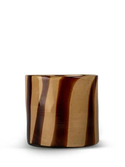 Candle holder Calore M Curve Brown