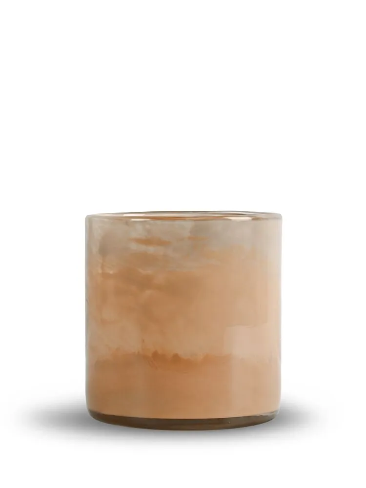 Candle holder Calore faded M Apricot/peach/beige
