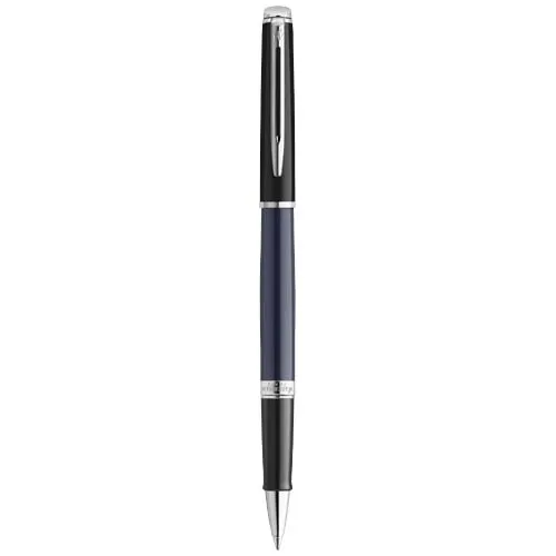 Waterman Hemisphere fargeblokkerende rollerpenn med palladiumkant (svart blekk)