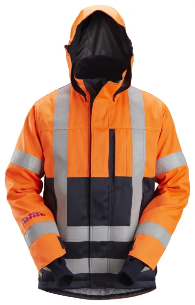 ProtecWork, Flammehemmende Vinterjakke, High-Vis klasse 3