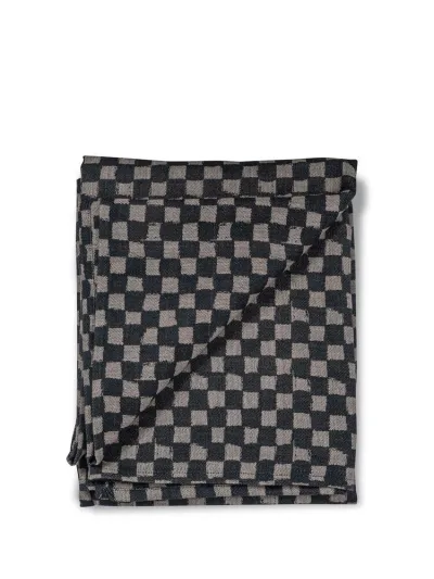 Cotton table cloth Checki Black