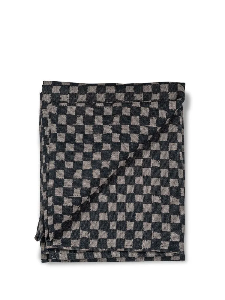 Cotton table cloth Checki Black