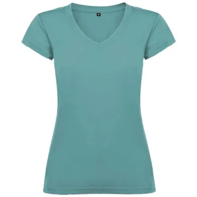Victoria 155 g/m² kortermet t-skjorte med V-hals for dame