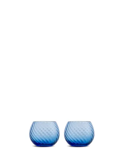 Water glass Opacity 2pcs/set Blue