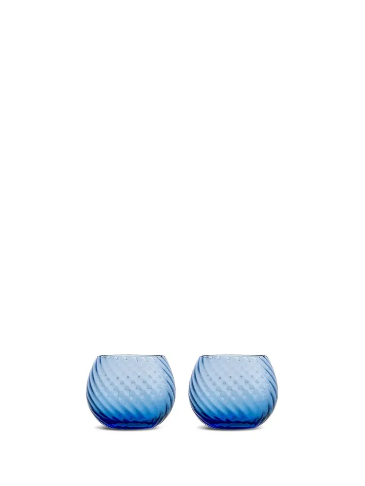 Water glass Opacity 2pcs/set Blue