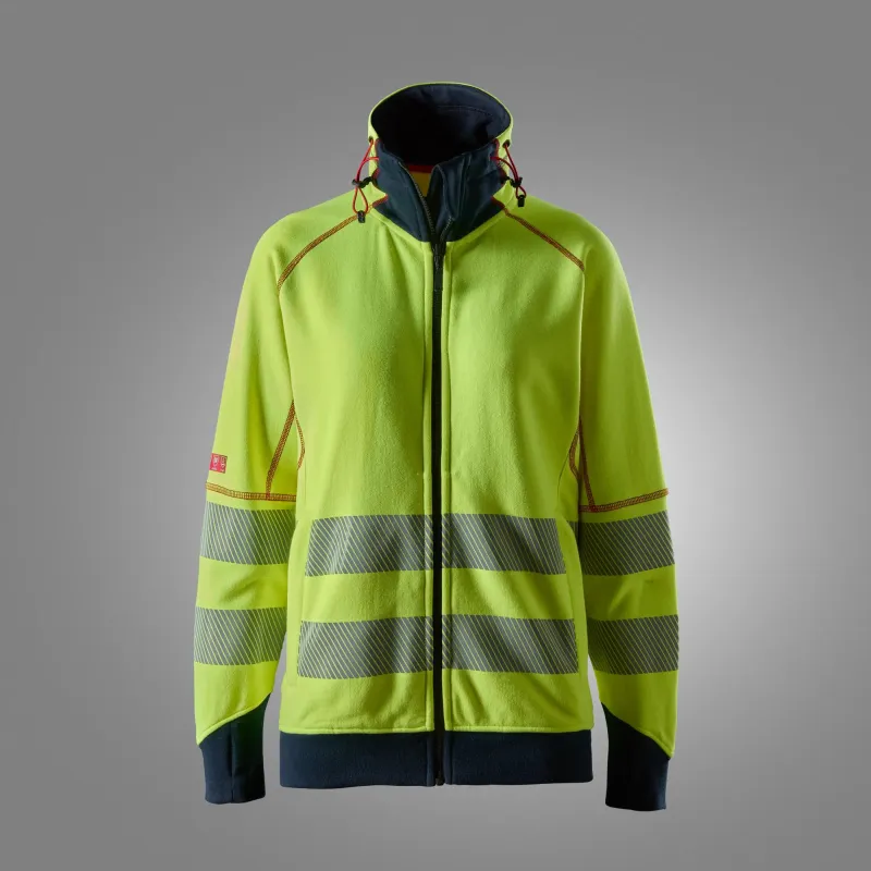ProtecWork, Flammehemmende Collegejakke for dame, High-Vis klasse 3/2