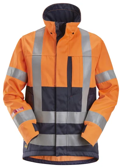 ProtecWork, Flammehemmende Vinterjakke, High-Vis klasse 3/2