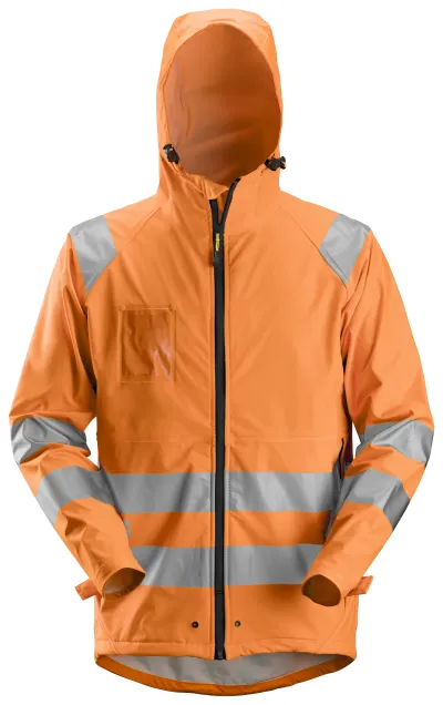 High-Vis PU-regnjakke, Klasse 3