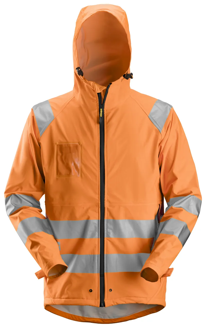 High-Vis, PU-regnjakke, Klasse 3