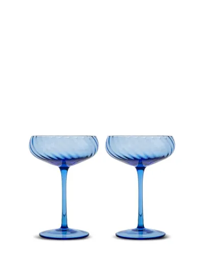 Champagne saucer Opacity 2pcs/set Blue