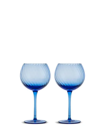 Wine glass Opacity 2pcs/set Blue