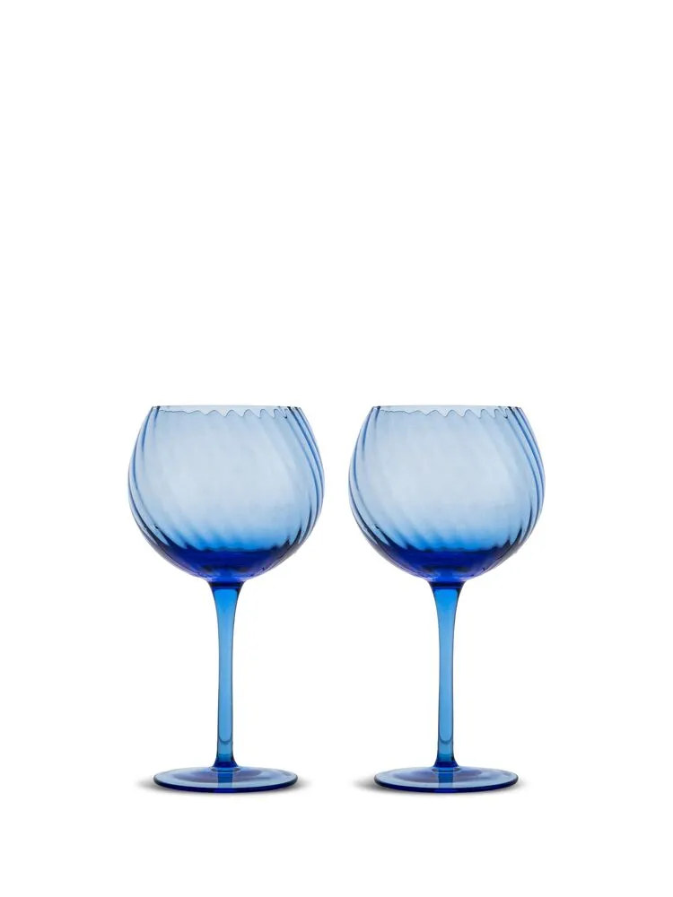 Wine glass Opacity 2pcs/set Blue