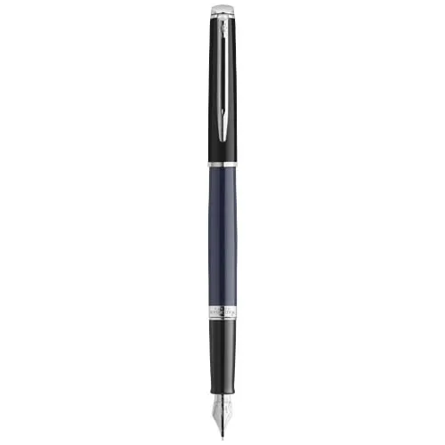 Waterman Hemisphere fargeblokkerende fyllepenn med palladiumkant (blått blekk)