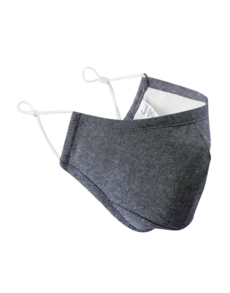 Premier Washable Fabric Mask 1pk Indigo Denim