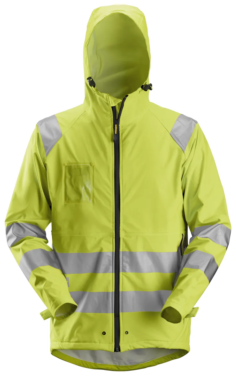 High-Vis, PU-regnjakke, Klasse 3