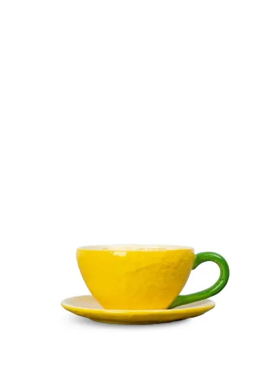 Cup and plate Grape (4) Yellow