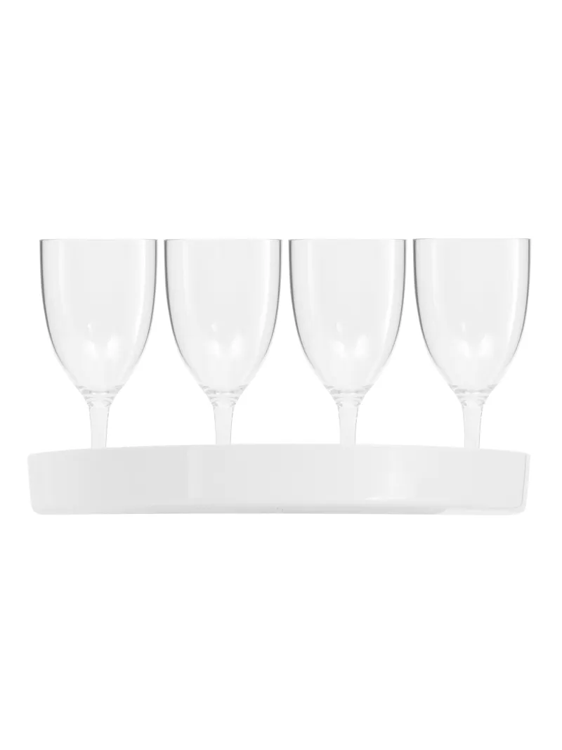 LN 4-pack Glass with Tray Neutral