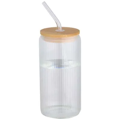 Mirage enkeltvegget borosilikat glasskrukke med bambuslokk, 500 ml