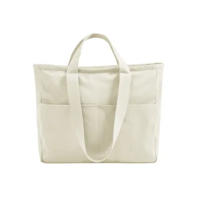 W604 Double Handle Cargo Pocket Tote