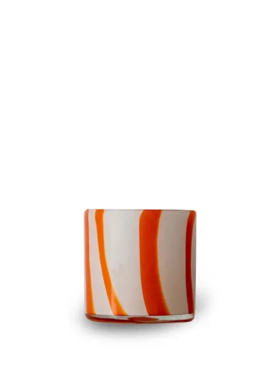 Candle holder Calore Curve XS Orange/white
