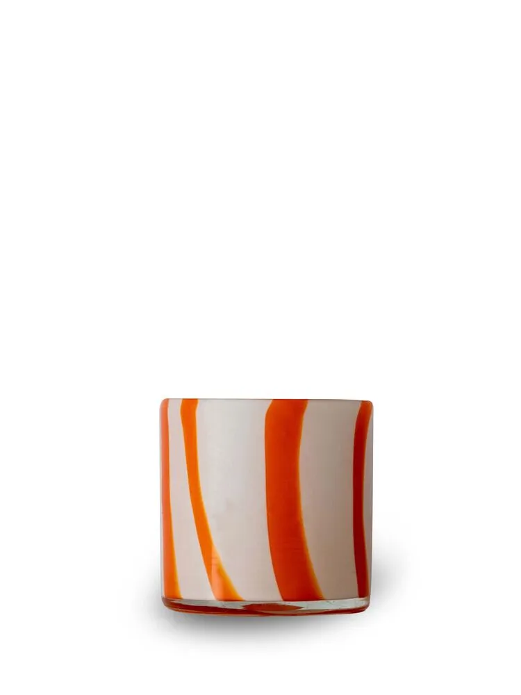 Candle holder Calore Curve XS Orange/white